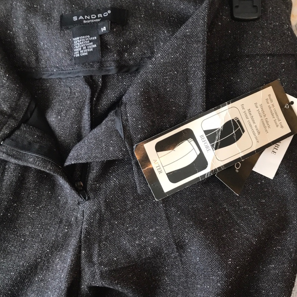 NWT Sandro Black and Gray pants Size 14. 🛍 - Picture 6 of 8